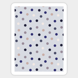 Blue Beige Polka Dot Pattern Sticker